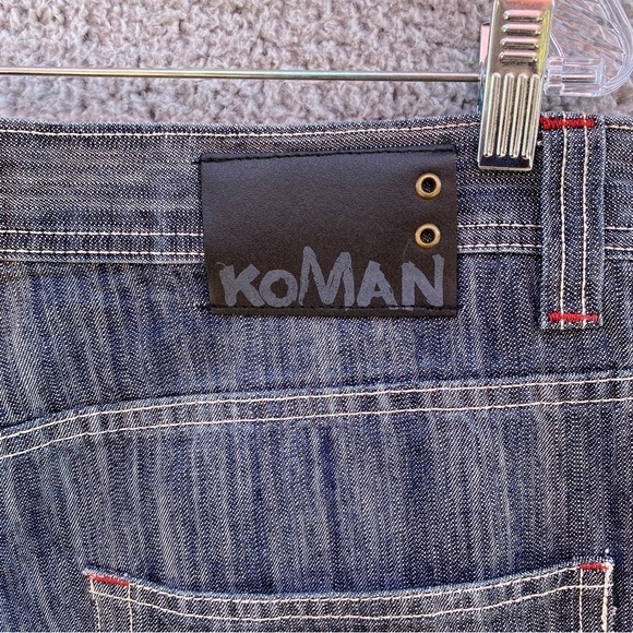 Vintage Koman Baggy Embroidered Straight Leg Skater Jeans Sz 36 - Picture 12 of 15